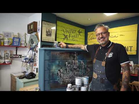 Видео: Идея за стария скрин с тебеширена боя Ани Слоун и декупажна хартия Re.desighn