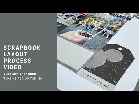 Видео: Видео процесса создания макета альбома//Say Cheese Galaxy//Simple Stories//ACOT Sketch Challenge