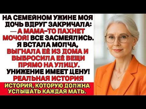 Видео: Во время ужина моя дочь сказала:— А МАМА-ТО ПАХНЕТ МОЧОЙ!Я встала и выгнала её из дома!