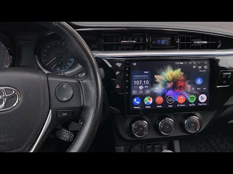 Видео: Toyota Corolla 2014-2016 Android CarPlay 10.2'' стереосистема от GTA Car Kits