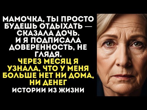 Видео: Дочь заставила меня подписать доверенность а потом продала квартиру и исчезла