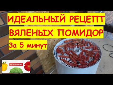Видео: Идеальный рецепт за 5 минут, вяленые помидоры в сушилке приготовление и как сохранить их без масла!