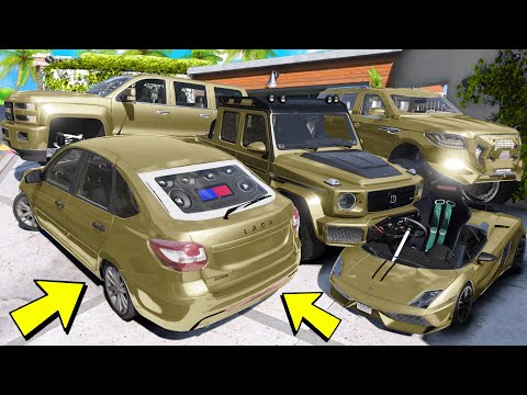 Видео: УГНАЛ КУЧУ ЗОЛОТЫХ ЧИТ ТАЧЕК И ОГРОМНЫЙ МОНСТР ТРАК У МАЖОРА ЗА 180 СЕКУНД! БИТВА ВОРОВ В ГТА 5!