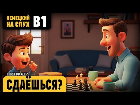 Видео: Сдаёшься? Веселый рассказ (уровень B1). Немецкий на слух.