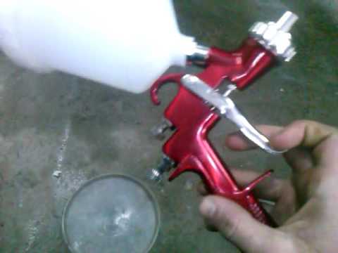 Видео: Тест краскопульта Huberth R500 с дюзой 1,3. Часть 2