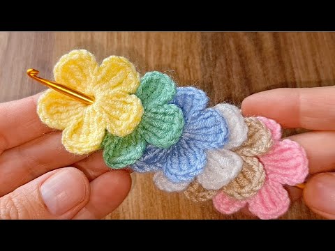 Видео: ОЧЕНЬ ПРОСТОЕ изготовление цветов крючком для начинающих.