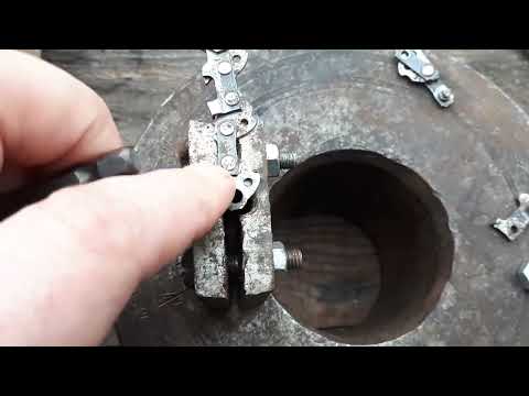 Видео: Как заклепать цепь бензопилы. #бензопилы #цепи #клепать #stihl #husqvarna
