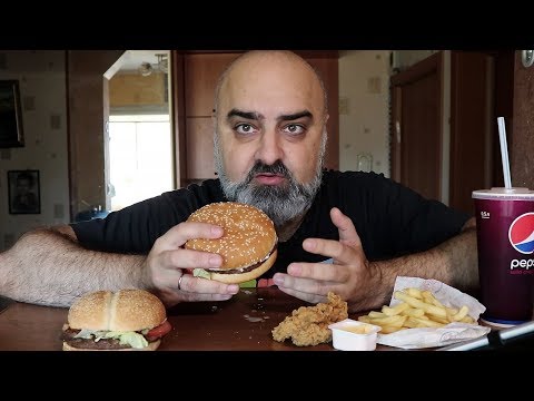 Видео: ОБЖОР!!! BK и KFC | ПЯТОЕ ПРИШЕСТВИЕ ЭММАНУИЛА | Жру.ру#182 | MukBang ASMR Eating Slurp | АСМР