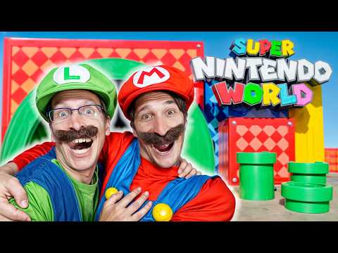 Видео: Марио и Луиджи посещают Super Nintendo World в реальной жизни