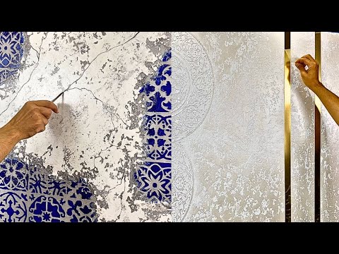 Видео: 3 Новый дизайн настенной росписи | Дизайн декоративной штукатурки 🔥
