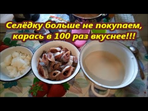 Видео: Как приготовить вкусный саламур из карася. Самый простой рецепт маринованной речной рыбы. Оч. вкусно