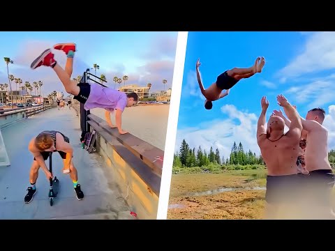 Видео: Новый Уровень Сальто / Лучший Паркур и Фриран от Паркера Зебелл