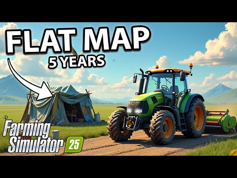 Видео: Я прожил 5 лет на Плоской карте, не имея ни копейки! (Полный фильм) — Farming Simulator 25