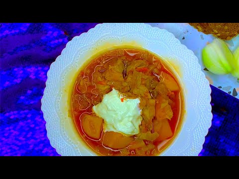 Видео: АСМР Итинг | Борщ с луком и черным хлебом | Тихий шепот