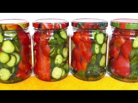 Видео: Огурцы на зиму с Помидорами ПОЛОСАТИКИ 🥒 Салат из огурцов на зиму ВКУСНЫЙ РЕЦЕПТ ЗАГОТОВКИ на зиму