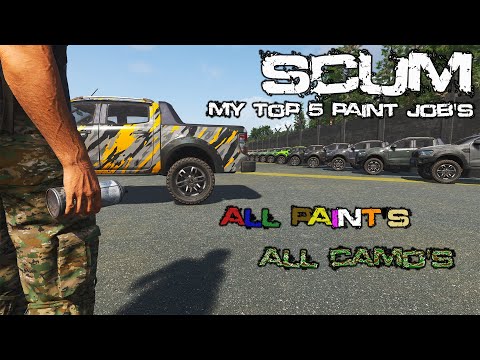 Видео: Мои лучшие 5 покрасочных работ — Все краски — Все камуфляжи — SCUM