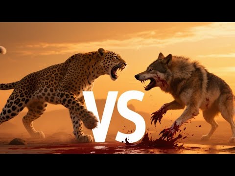 Видео: Леопард против Волка: может ли волк победить крупного хищника?