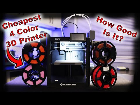 Видео: Flashforge AD5X — самый дешевый 4-цветный 3D-принтер