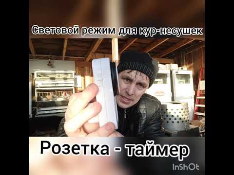 Видео: Розетка-таймер. Световой режим для кур-несушек.