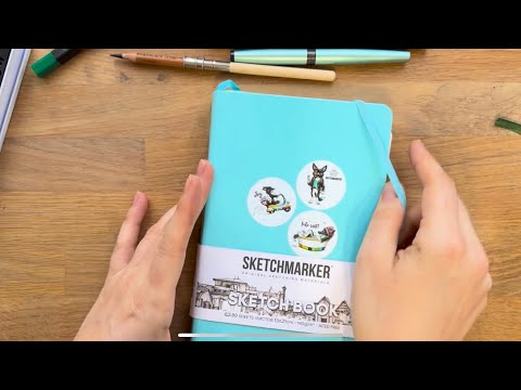 Видео: Листаю скетчбук Sketchmarker, особенности бумаги, разные техники