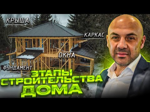 Видео: Этапы строительства каркасного дома. Когда и на каком этапе можно остановить стройку на зиму?