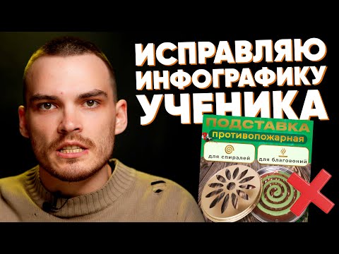 Видео: Исправляю ДИЗАЙН ИНФОГРАФИКИ ученика
