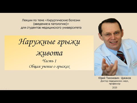 Видео: Наружные грыжи живота, часть 1.  Лекция для студентов  медуниверситета.