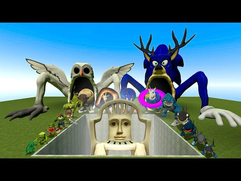 Видео: Мемы ИИ Brainrot против классических боссов-кабинетов в гигантской яме – Gmod Chaos