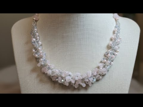 Видео: МК. Воздушный жгут из каменных крошек бусин и биконусов. Как удлинить нитку