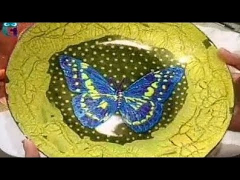 Видео: Декупаж. Декорируем часы, тарелку и бижутерию используя фацетный лак. Мастер класс. Наташа Фохтина