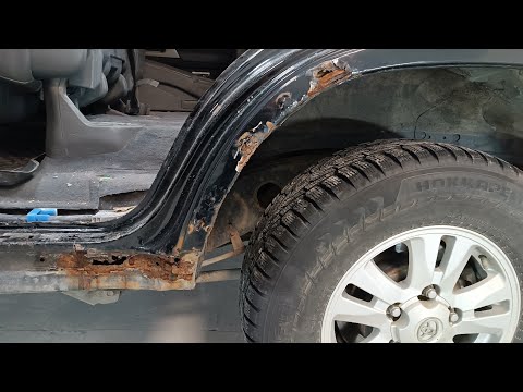 Видео: Замена гнилого крыла на Toyota Land Cruiser 200.