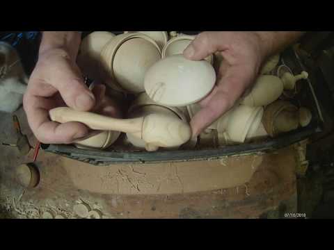 Видео: досушивание токарных изделий и заготовок в стружке...и не трещат