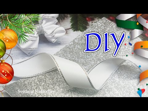 Видео: DIY Bows / МК Белые бантики из репсовой ленты