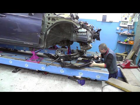 Видео: SUBARU Outback. Вытяжка. Женитьба подрамника с автомобилем👰🤵