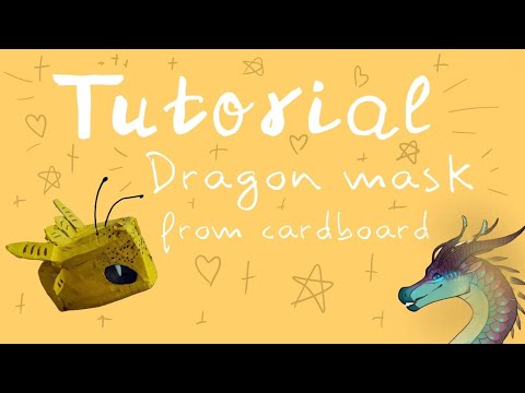 Видео: Tutorial | Dragon mask from cardboard 🐉📦|Туториал | Драконья маска из картона 🐉📦