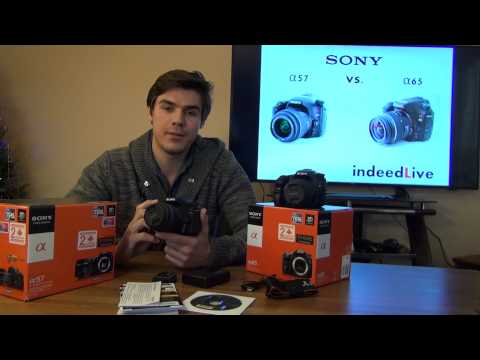 Видео: Sony Alpha A57 vs A65 - обзор и сравнение камер