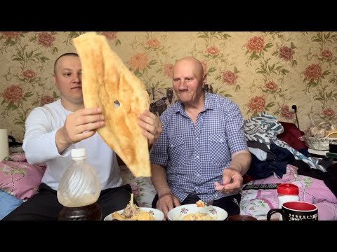 Видео: Плов мукбанг с Батей mukbang eating