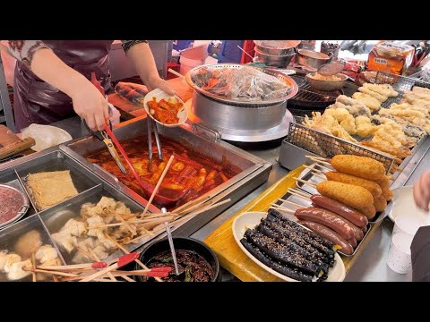 Видео: Все приготовления! Представляем 10 популярных корейских уличных блюд, включая ттокпокки и курицу