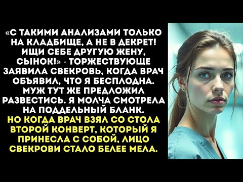 Видео: «Свекровь подменила мои анализы в клинике и лишила меня надежды на ребёнка!»