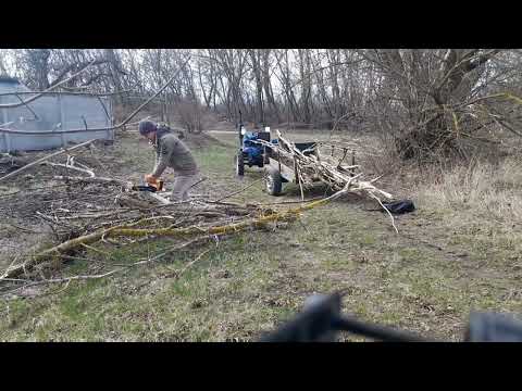 Видео: Мототрактор FORTE 15 к.с.заготівля дров 2025 рік