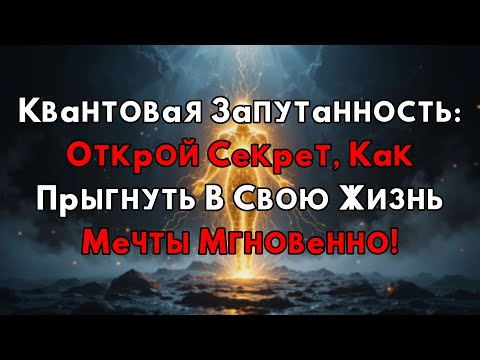 Видео: Квантовая Запутанность: Твой Ключ К Мгновенному Прыжку В Жизнь Мечты Сегодня!