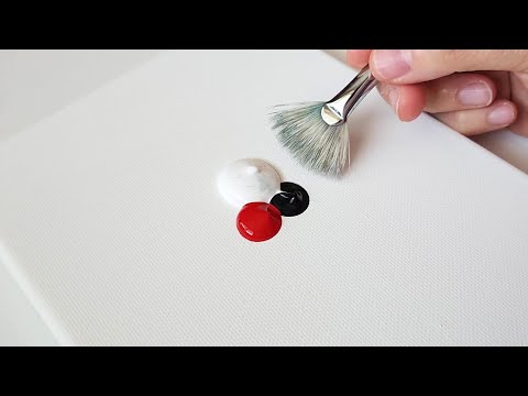 Видео: Как рисовать зимнюю птицу в трех цветах / Акриловая живопись для начинающих