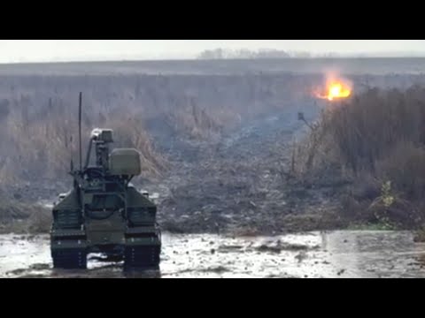 Видео: Лазерное разминирование роботом Курьер в Курской области