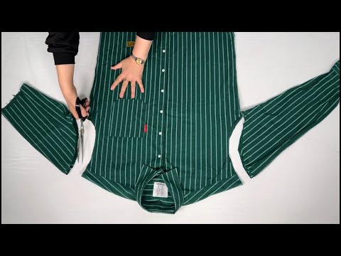 Видео: [DIY] Всего за 10 минут неиспользованная рубашка превращается в предмет роскоши.