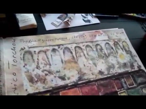Видео: 006 Акварель. Зеленый цвет.