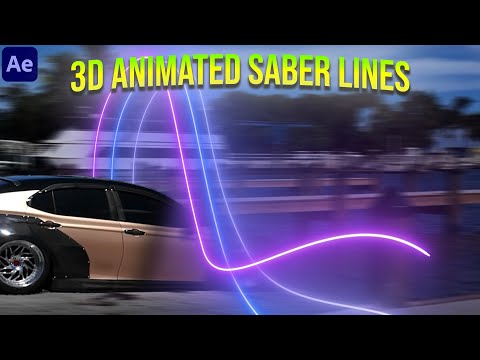Видео: 3D-анимированные линии сабли в After Effects