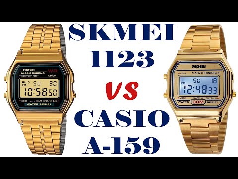 Видео: Сравниваем Casio A159 и Skmei 1123 - за что платим в 5 раз дороже?