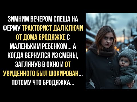Видео: Зимним вечером спеша на ферму тракторист дал ключи от дома бродяжке с маленьким ребенком...