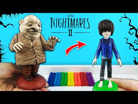 Видео: Беглец и Гость Чрева из Little Nightmares –Маленькие Кошмары 2. Фигурки из пластилина с Лепка ОК