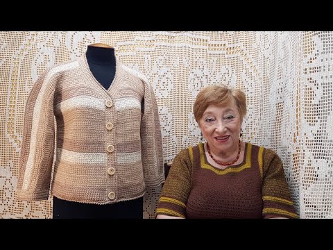 Видео: Жакет "Необыкновенный". Мастер-класс по вязанию крючком от О. С. Литвиной.